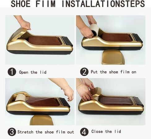 Non Slip Shoe Film Roll, Mark-Free Refill for Automatic Dispenser, Reliable Protect for Public Reception Occasions(B 2Roll*3.5CM+15CM) in Saudi Arabia