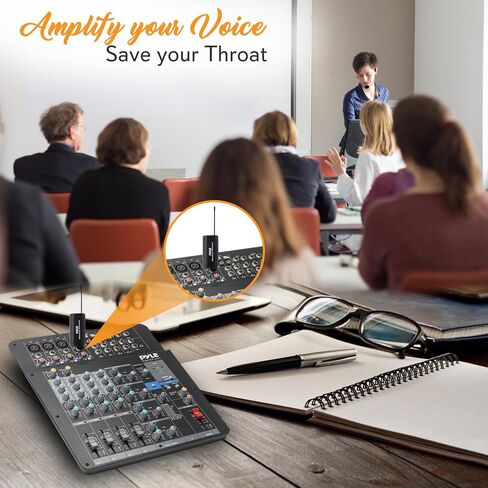 UHF Wireless Microphone System Kit - Portable Professional Cordless Microphone Set Wireless Mic Kit w/Headset Mic, Lavalier Mic, Beltpack Transmitter, Receiver - Karaoke & Conference - Pyle PDWMU112 in Kuwait