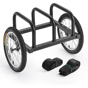 Double SUP Transport Cart with 16" Wheels, Carrier/Trolley for 2 Stand Up Paddle Boards & Surfboards, Black in Saudi Arabia