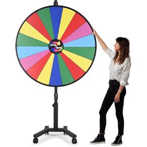 WinSpin 36" 3in1 Prize Wheel with Mobile Base Spinning Raffle Trade Show Market in Saudi Arabia