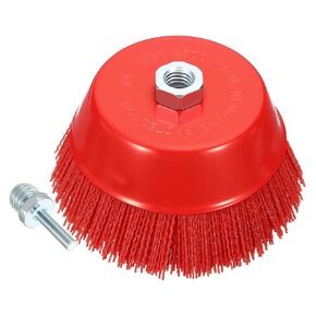 Wire Brush for Angle Grinder Set 2Pack, Crimping Steel Wire 6" (Nylon) Wire Cup with 5/8 Inch-11 Threaded Arbor - for Rust, Clean, Deburring on Cast Iron in Saudi Arabia