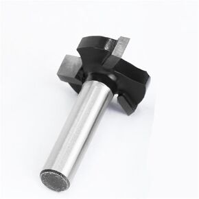 1PC 8mm Shank 3 Teeth T-Slot Router Bit Milling Straight Edge Slotting Milling Cutter Cutting Handle for Wood Woodwork(Yellow Color) in Kuwait