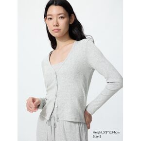 Uniqlo Ribbed V-Neck Cardigan in Kuwait