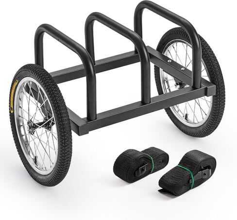 Double SUP Transport Cart with 16" Wheels, Carrier/Trolley for 2 Stand Up Paddle Boards & Surfboards, Black in Saudi Arabia