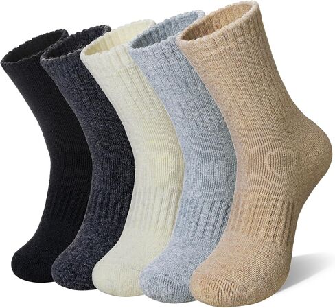 Merino Wool Socks For Women Hiking Winter Boot Thermal Warm Thick Cozy Work Crew Socks 5 Pairs in Saudi Arabia