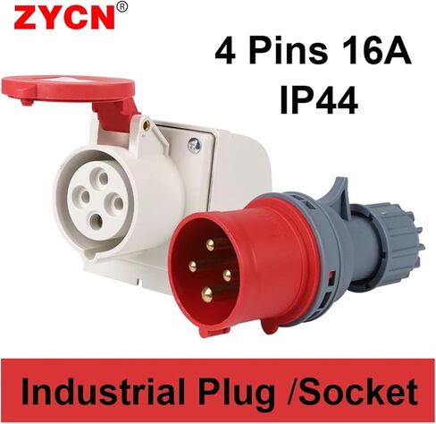 4-pin 16A male and female hanging panel socket connector(Panel counted socket) in Kuwait