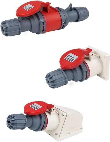 4-pin 16A male and female hanging panel socket connector(Panel counted socket) in Kuwait
