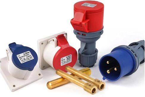 4-pin 16A male and female hanging panel socket connector(Panel counted socket) in Kuwait