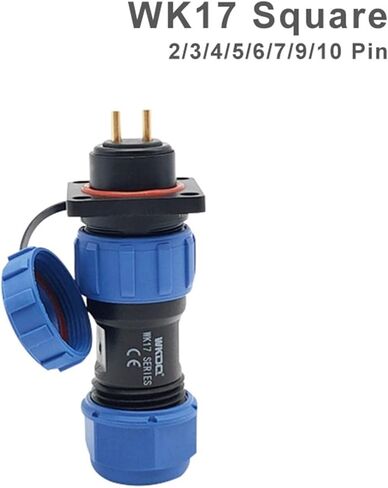 Wire Connector Square Back Nut Panel Socket 2 3 4 5 6 7 9 10 Pin(WK17CP4X-WK17SS4X) in Kuwait