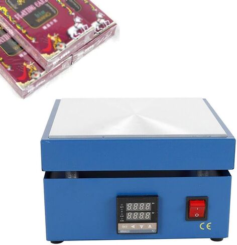 Cellophane Sealing Machine, Manual Cellophane Overwrapping Machine, 7.87x7.87inches (200x200mm) Heating Table with Digital Display, Temperature Control Range 0-400℃, for Cosmetics Packing in Kuwait