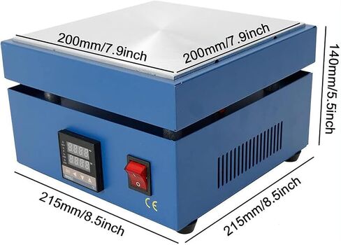 Cellophane Sealing Machine, Manual Cellophane Overwrapping Machine, 7.87x7.87inches (200x200mm) Heating Table with Digital Display, Temperature Control Range 0-400℃, for Cosmetics Packing in Kuwait