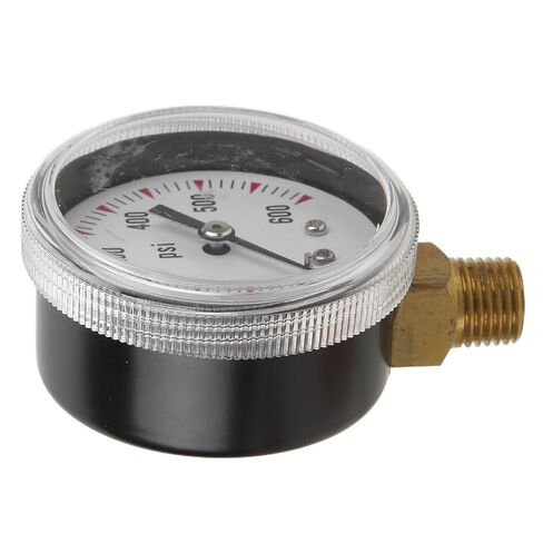 Pressure 0-600 PSI with 1 / 4in NPT Brass Connector – Clear Round Dial, Durable Stainless Steel – Accurate Water & Air Pressure Measurement for Pumps and Pools in Kuwait