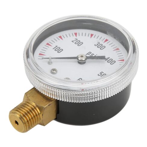 Pressure 0-600 PSI with 1 / 4in NPT Brass Connector – Clear Round Dial, Durable Stainless Steel – Accurate Water & Air Pressure Measurement for Pumps and Pools in Kuwait