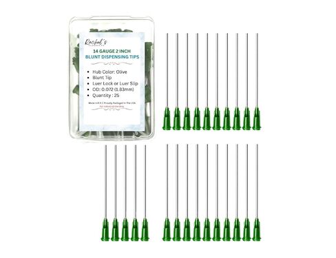 Rachel's Closeouts 10 Packs of 14 Gauge Needle 2-inch Dispensing Needle in Your Choice of Gauge & Pcs Blunt Tip Needle Industrial Dispensing Needle | Luer Lock Needle | Syringe Needles | in Kuwait