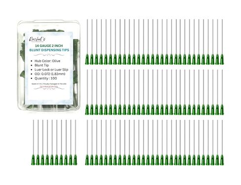 Rachel's Closeouts 10 Packs of 14 Gauge Needle 2-inch Dispensing Needle in Your Choice of Gauge & Pcs Blunt Tip Needle Industrial Dispensing Needle | Luer Lock Needle | Syringe Needles | in Kuwait