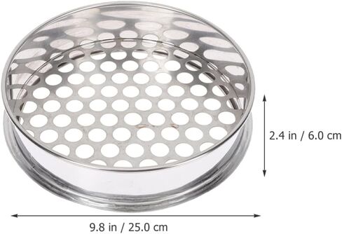 UPKOCH Stainless Steel Blueberry Grading Sieve Round Sifter for Stackable Design Mesh for Efficient Screening Easy to Use Clean in Kuwait