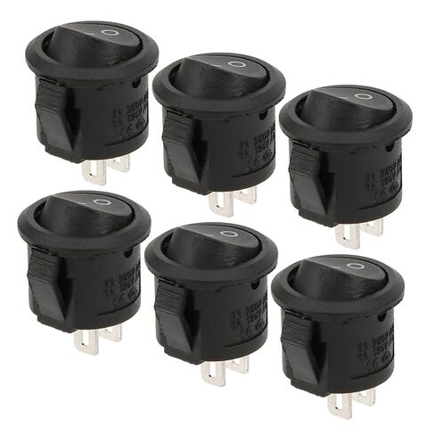 20Pcs Rocker Switch Power Switch 2 Pin 2 Position Switches Round Button Toggle On Off Rocker Switch KCD11 in Saudi Arabia
