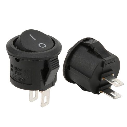 20Pcs Rocker Switch Power Switch 2 Pin 2 Position Switches Round Button Toggle On Off Rocker Switch KCD11 in Saudi Arabia