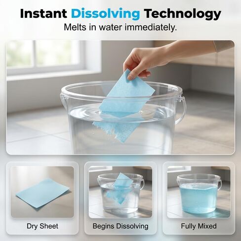 Multi-Surface Floor Cleaner Tablet, Water Soluble Floor Cleaning Tablets Sheets For Mopping, Multi-Surface Floor Cleaning Tablets For Floors,Hardwood,Wall Tiles and Glass (60) in Saudi Arabia