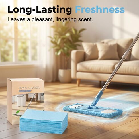 Multi-Surface Floor Cleaner Tablet, Water Soluble Floor Cleaning Tablets Sheets For Mopping, Multi-Surface Floor Cleaning Tablets For Floors,Hardwood,Wall Tiles and Glass (60) in Saudi Arabia