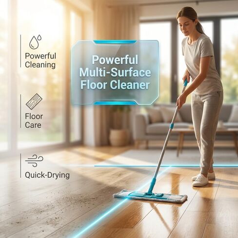 Multi-Surface Floor Cleaner Tablet, Water Soluble Floor Cleaning Tablets Sheets For Mopping, Multi-Surface Floor Cleaning Tablets For Floors,Hardwood,Wall Tiles and Glass (60) in Saudi Arabia