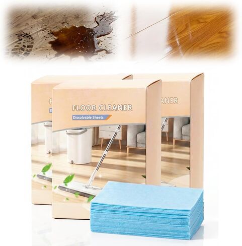 Multi-Surface Floor Cleaner Tablet, Water Soluble Floor Cleaning Tablets Sheets For Mopping, Multi-Surface Floor Cleaning Tablets For Floors,Hardwood,Wall Tiles and Glass (60) in Saudi Arabia