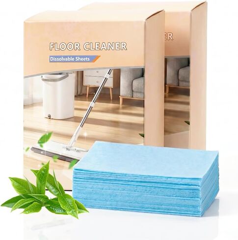 Multi-Surface Floor Cleaner Tablet, Water Soluble Floor Cleaning Tablets Sheets For Mopping, Multi-Surface Floor Cleaning Tablets For Floors,Hardwood,Wall Tiles and Glass (60) in Saudi Arabia