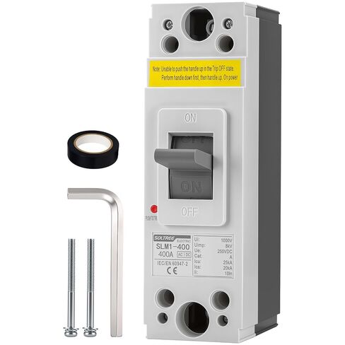 DC Breaker 125Amp, 1P Battery DC Disconnect Switch with Arc Chutes, Flame Retardant Solar PV Disconnect Switch for Solar PV Systems, ESS and Battery Protection in Saudi Arabia