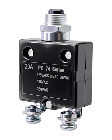 Current Overload Protector Circuit Breaker Fit for JMB PE 74 Series 20A 125/250VAC 50VDC, Manual Reset Push Button Thermal Circuit Breakers in Saudi Arabia