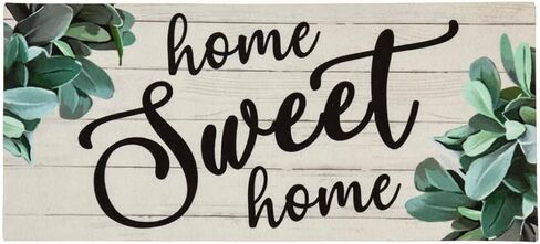 حشوات بساط تبديل من Evergreen Home Sweet Home Eucalyptus Sassafras، سجادة باب أمامي للمدخل داخلي وخارجي، سجادة ترحيب للمدخل، 22 بوصة × 10 بوصة، حشوة ممسحة أرجل من الساسافراس بظهر غير قابل للانزلاق in Kuwait
