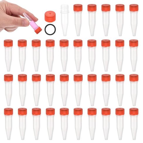 PATIKIL 1.5mL Plastic Cryogenic Vial, 36Pcs Cryogenic Storage Tube Lab Frozen Test Tube Container Storage Screw Cap for Lab Laboratory Science, Green Clear in Saudi Arabia