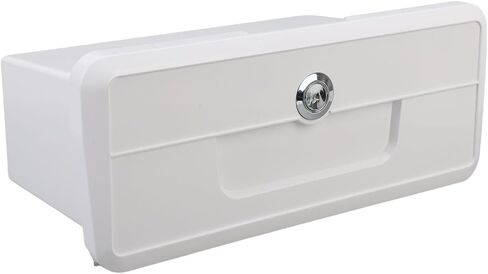 Shkalacar Boat Storage Box, ABS Marine Lockable Compartment with Non Slip Cup Holders and Watertight Seal, for Fishing Boats Yachts RVs Boat Lockable Glove Box Fishing Storage in Saudi Arabia
