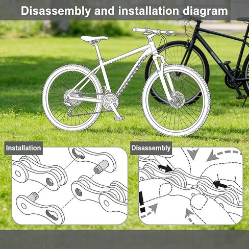 6/7/8 Speed Bike Chain Quick Link - 1/2" x 3/32", 6 Pairs (2 Gold + 2 Silver + 2 Iridescent) Master Link, Hub Motor E-Bike Bicycle Connector for Commuter & Outdoor Cycling in Saudi Arabia