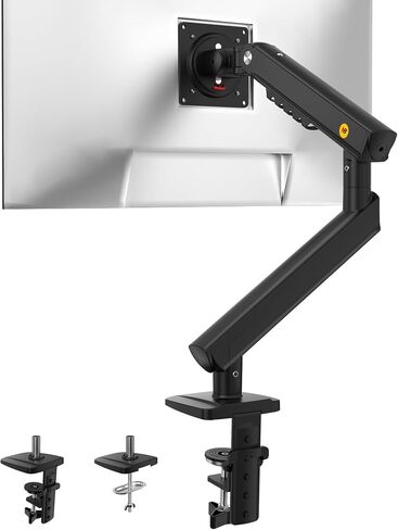 NB SmooVex™ Single Monitor Arm for Monitors 17'' to 32 inch, Mechanical Spring Mount Load up to 9 kg, VESA 75/100 mm Monitor-Mount A5 (White) in Saudi Arabia