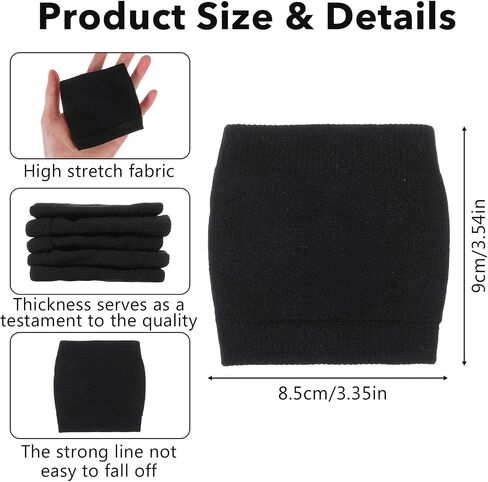 4 Pairs Dance Shoe Covers, Elastic Shoe Covers for Dancing, Non-Slip Dancing Socks Over Shoes for Smooth Floors, Polyester Material (Black, 3.54 X 33.46 In) in Saudi Arabia