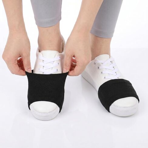 4 Pairs Dance Shoe Covers, Elastic Shoe Covers for Dancing, Non-Slip Dancing Socks Over Shoes for Smooth Floors, Polyester Material (Black, 3.54 X 33.46 In) in Saudi Arabia