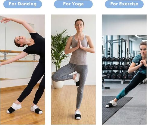 4 Pairs Dance Shoe Covers, Elastic Shoe Covers for Dancing, Non-Slip Dancing Socks Over Shoes for Smooth Floors, Polyester Material (Black, 3.54 X 33.46 In) in Saudi Arabia