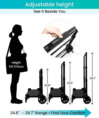 OUPES Portable Hand Truck with Telescopic Handle - All-Terrain Wheels | Compatible with Mega 1/2, Exodus 2400W/1500W/1200W Power Stations in Saudi Arabia