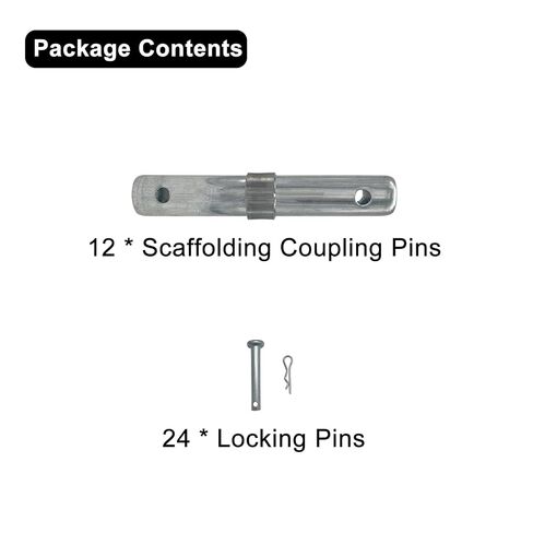 Fudatong Scaffolding Coupling Pin 1-1/4"OD x 8.5" L with 1" Collar and Locking Pins Scaffold, 12 Pack in Saudi Arabia