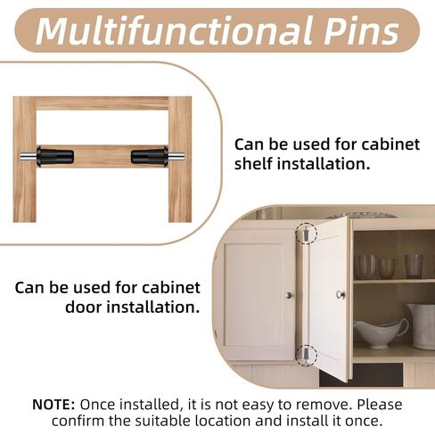 24pcs Cabinet Door Pins, Cabinet Door Repair Pins, Spring Loaded Pin, Spring Pins for Connecting Small Furniture Doors Panels and Blinds, Black in Saudi Arabia