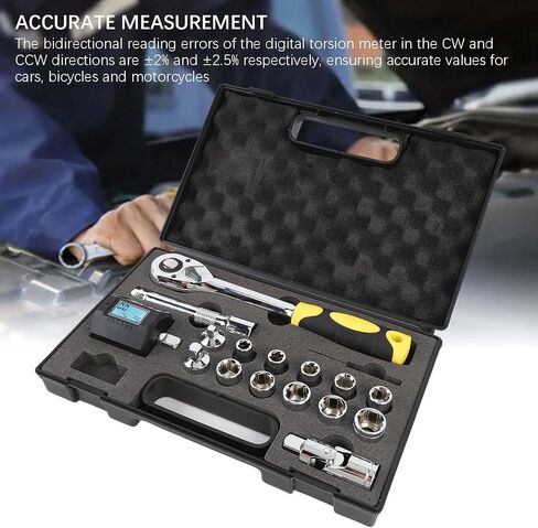 Digital Torsion Meter Ratchet Wrench Set Precise and Multifunctional for Accurate Torque Measurement with Adapters for Automotive and Industrial Use in Saudi Arabia