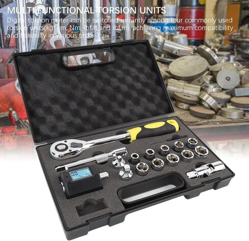 Digital Torsion Meter Ratchet Wrench Set Precise and Multifunctional for Accurate Torque Measurement with Adapters for Automotive and Industrial Use in Saudi Arabia