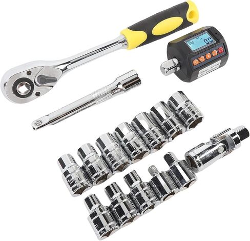 Digital Torsion Meter Ratchet Wrench Set Precise and Multifunctional for Accurate Torque Measurement with Adapters for Automotive and Industrial Use in Saudi Arabia