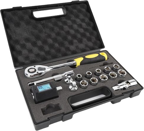Digital Torsion Meter Ratchet Wrench Set Precise and Multifunctional for Accurate Torque Measurement with Adapters for Automotive and Industrial Use in Saudi Arabia