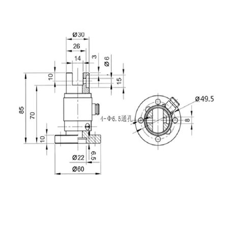 Mechanical Torque Single Flange Static Sensor Load Cell MLC5011 100Nm in Saudi Arabia