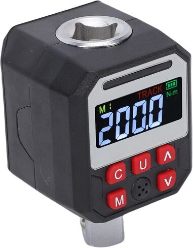 Walfront Digital Torque Adapter 1/2 Drive 0-200Nm with Buzzer LED Flash Alert Preset Modes Calibration Certificate for Professional Auto Repair Motorcycle Maintenance DIY in Saudi Arabia