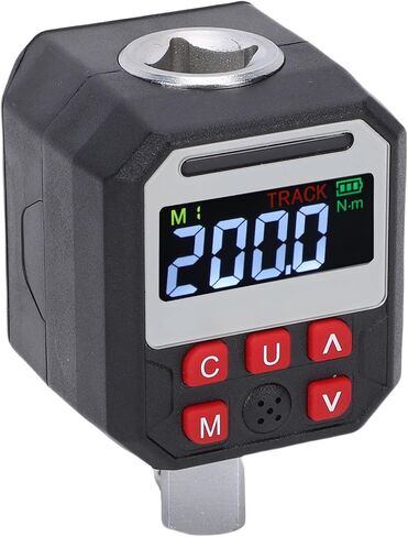Walfront Digital Torque Adapter 1/2 Drive 0-200Nm with Buzzer LED Flash Alert Preset Modes Calibration Certificate for Professional Auto Repair Motorcycle Maintenance DIY in Saudi Arabia