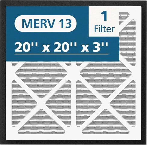 20x30x3 MERV 13 Air Filter Compatible with Zephyr VGF Series 20x30x3 Whole Home Deep Pleated Return Air Grille Filter, MERV 13 Air Filtration System, White 1 Pack in Kuwait