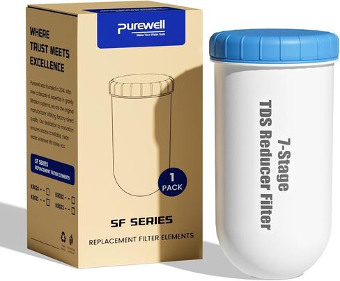 عناصر فلتر قلوية من Purewell ذات 8 مراحل، خرطوشة إبريق مقاس 7 بوصات متوافقة مع إبريق الصفر، ومعتمدة من NSF/ANSI 42 و372، وتدوم طويلاً بسعة 4000 جالون، ودرجة حموضة تصل إلى 9، وتقلل من الكلور بنسبة 99% (4 عبوات) in Kuwait