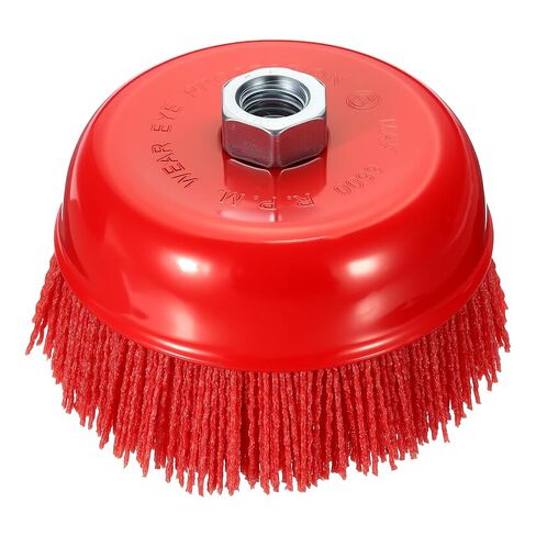 DTGN 3 Inch Wire Cup Brush for Grinder - 3 Pcs - Nylon Crimping(0.05" Wire Size) Wire Wheel for Angle Grinder with 5/8"-11 Arbor - 80 Grit - Good for Cleaning Rust Paint Abrasive in Saudi Arabia